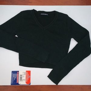 Dark Green Brandy Melville Crop Sweater